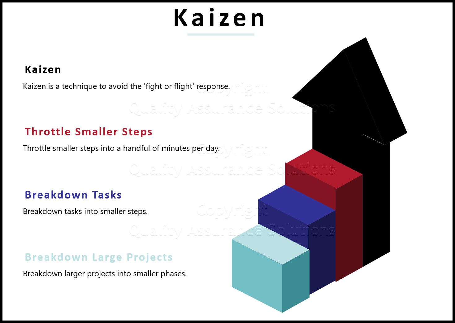 We define Kaizen as an important continuous improvement tool for your business. Understand the Kaizen 5S concept of small improvement changes.