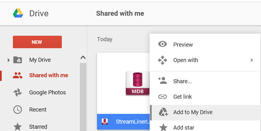 google drive download files shared with me