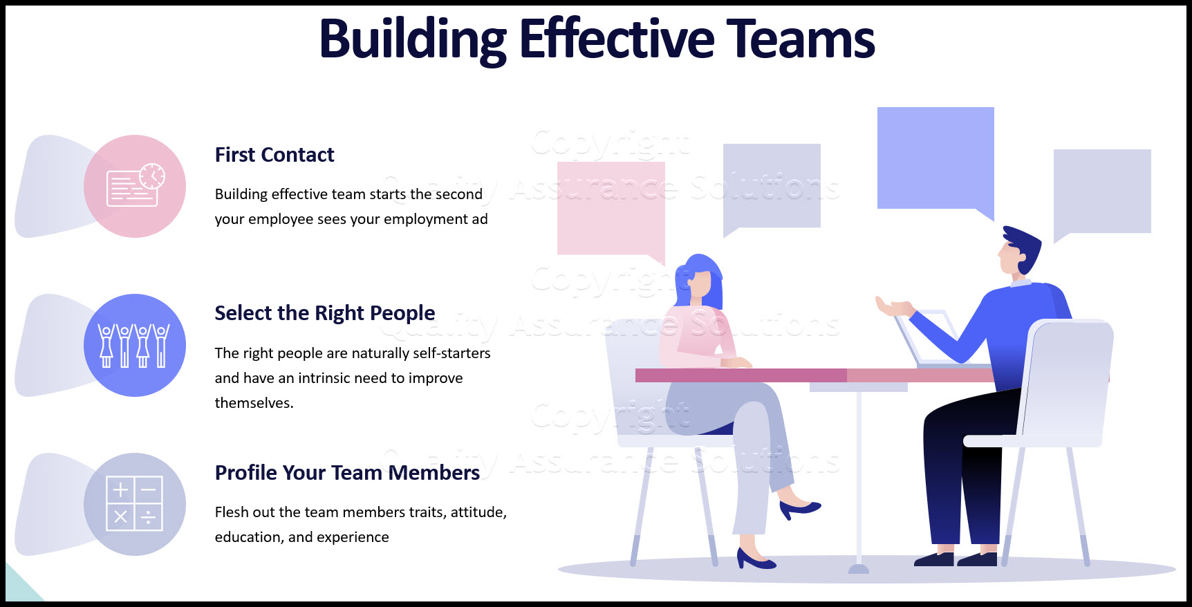 Building effective teams is the most important thing a leader does.  Learn how to start this process right from the first contact.