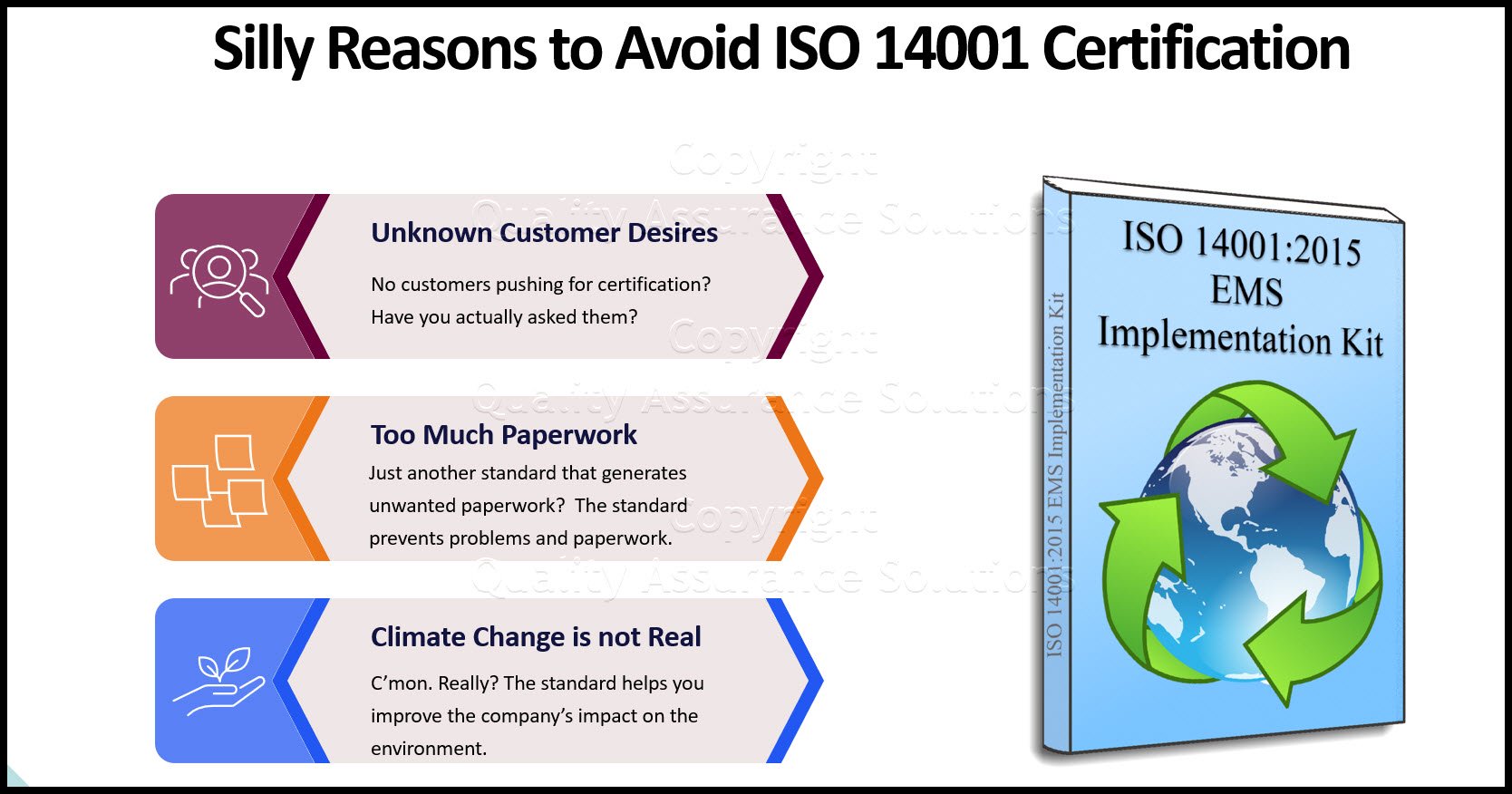 My story to working with the ISO 14001 standard is a story of avoidance, ups, downs and now an Implementation Kit. 