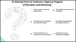 Learn Dr Deming Point 13 of Dr Deming 14 points, Institute a Vigorous Program of Education and Retraining.