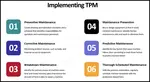 Total Productive Maintenance: Learn the implementation steps for full TPM at your facillity.