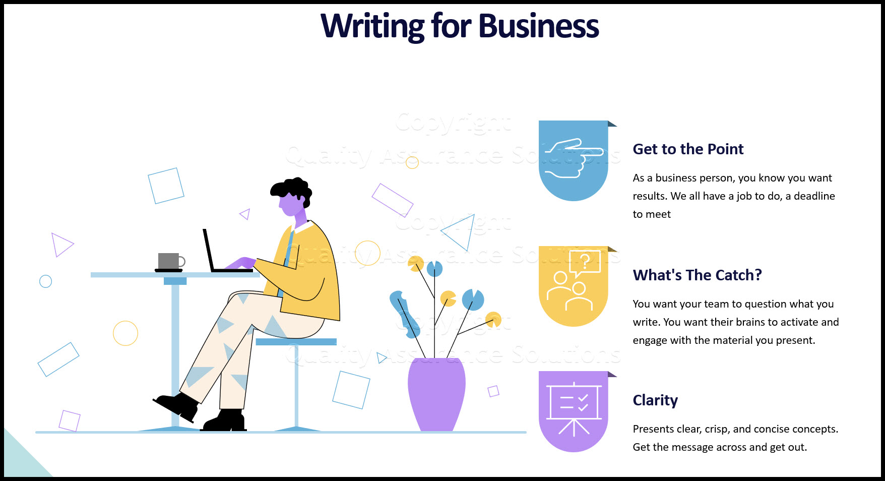 Good Business Writing business slide