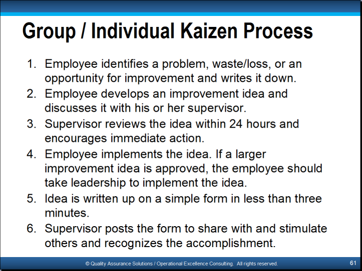 kaizen continuous improvement ppt