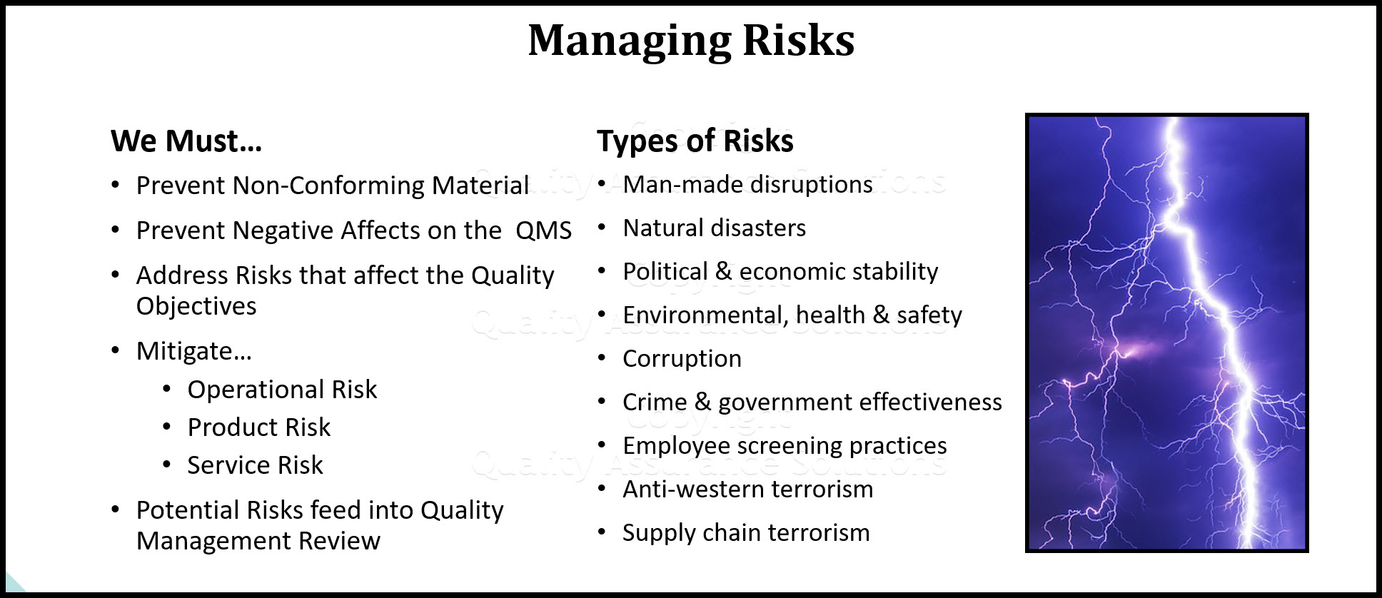 risk management plan for your business