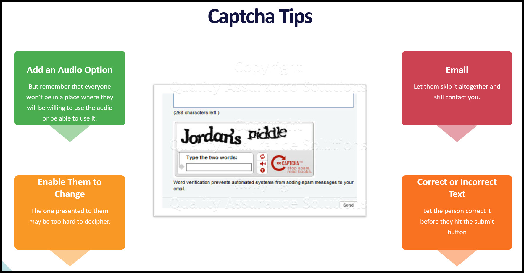 Does your website captcha work? Is the coptcha killing your copy results? Use these tips to improve your captcha situation