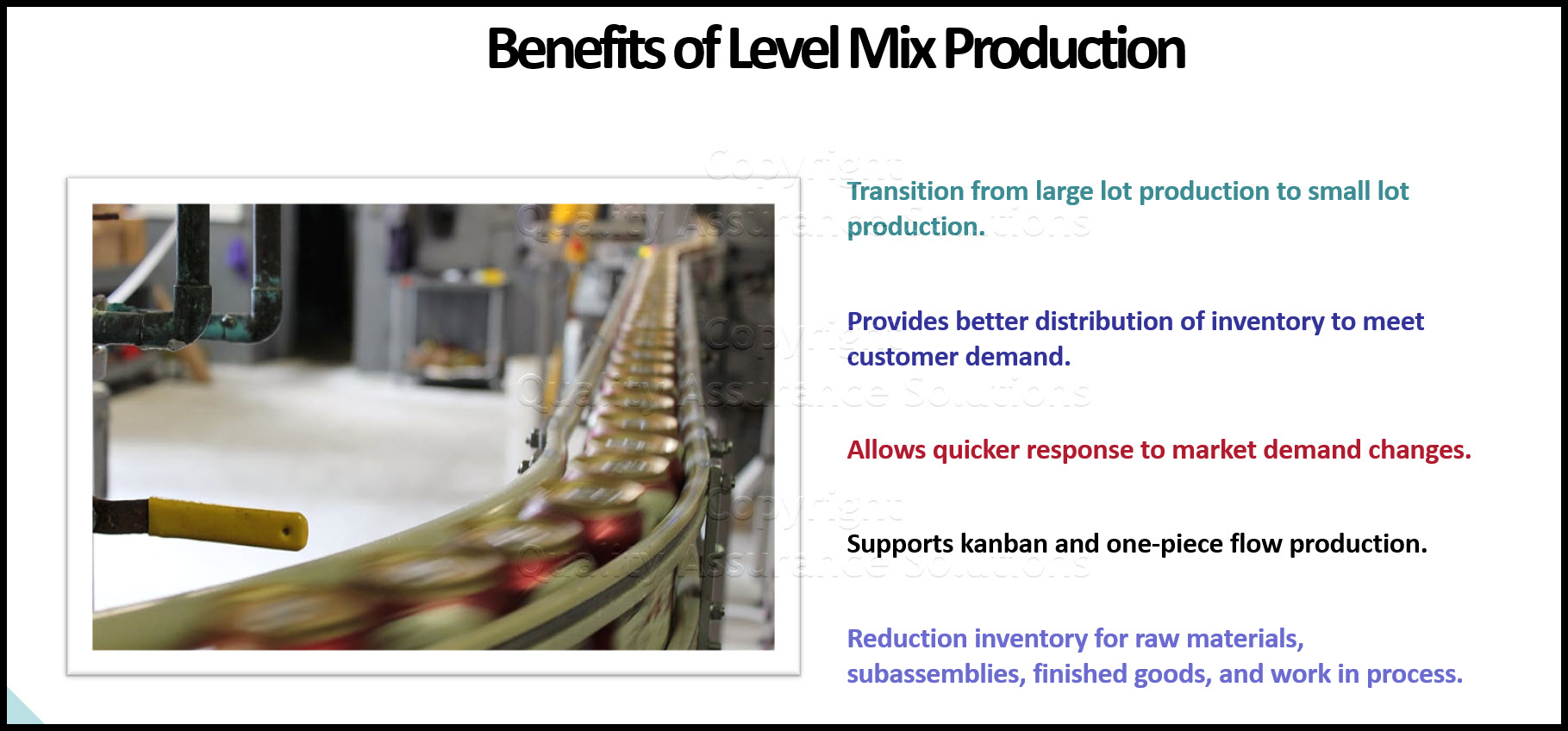 Level Mix Model Production به معنای برنامه ریزی تولید روزانه به ترتیبی است که قله ها و دره های مقادیر تولید شده را یکسان می کند.  بیشتر بدانید!