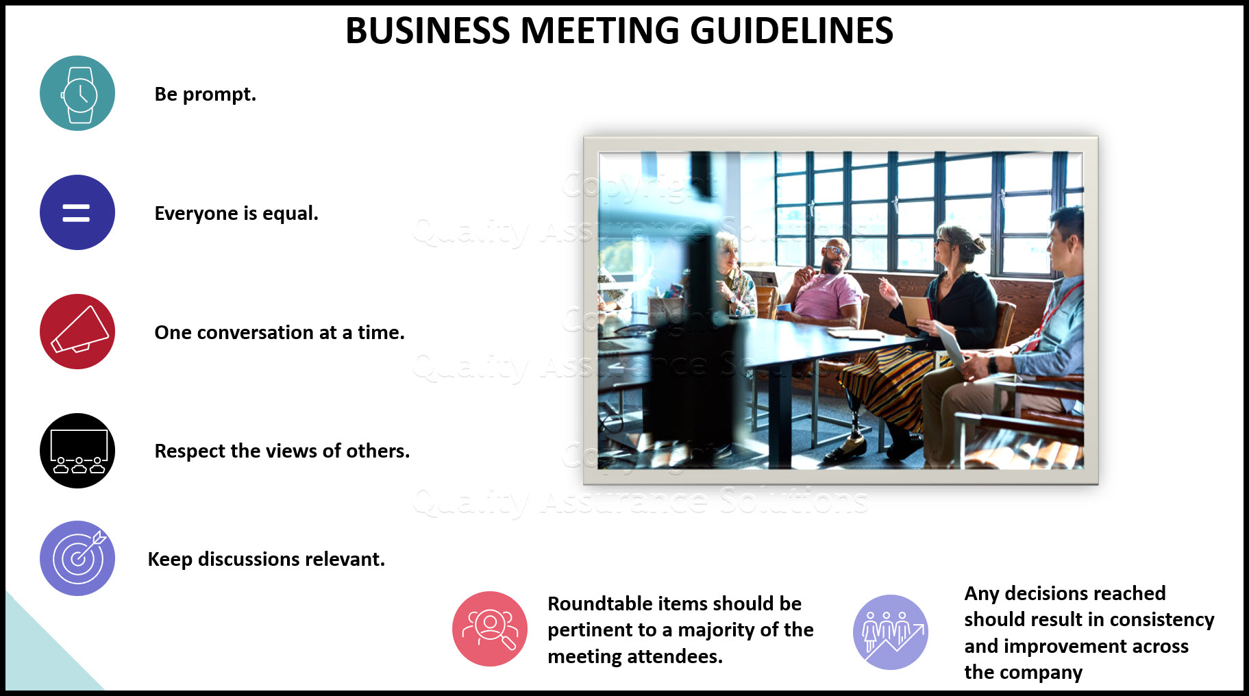 Review how to drive business meetings with this business meeting agenda format. Article includes guidelines, aim, ground rules, agenda, and feedback. In addition, you can download a free meeting notes template  