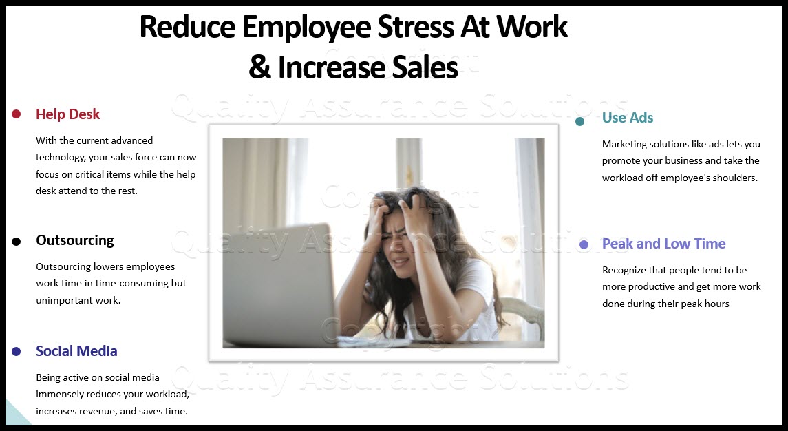 reduce employee stress at work business slide