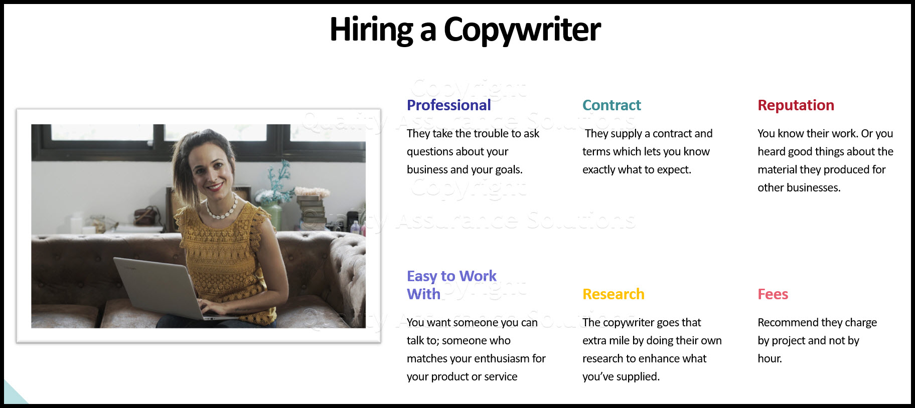 Questions to ask before hiring your star copywriter.